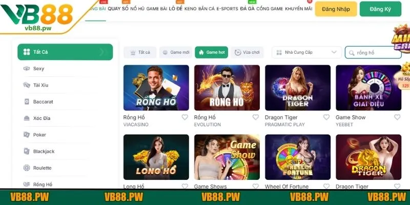 Dragon Tiger game bài đối kháng hấp dẫn và lôi cuốn tại VB88 